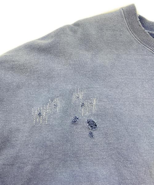 J.S HOMESTEAD（ジャーナルスタンダード ホームステッド）J.S HOMESTEAD (ジャーナルスタンダード ホームステッド) ブロークリペア スウェット ネイビー サイズ:Lの古着・服飾アイテム