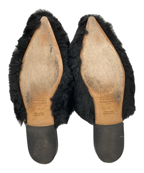 Maison Margiela（メゾンマルジェラ）Maison Margiela (メゾンマルジェラ) フェイクファーミュール ブラック サイズ:SIZE 38の古着・服飾アイテム