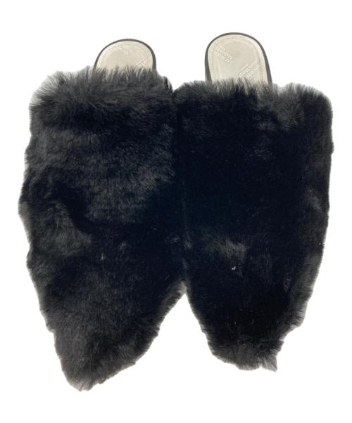 Maison Margiela（メゾンマルジェラ）Maison Margiela (メゾンマルジェラ) フェイクファーミュール ブラック サイズ:SIZE 38の古着・服飾アイテム