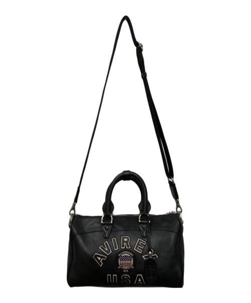 AVIREX（アヴィレックス）AVIREX (アヴィレックス) VARSITY MINI DUFFLE BAG ブラックの古着・服飾アイテム