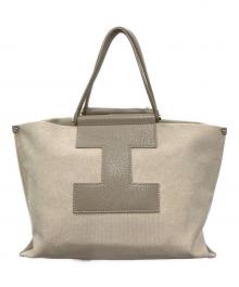 IACUCCI（イアクッチ）の古着「SORBETTOキャンバスレザートートバッグ」｜ベージュ