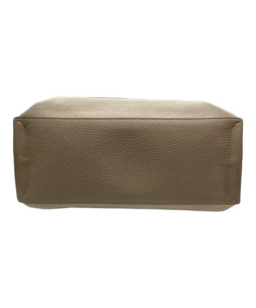 IACUCCI（イアクッチ）IACUCCI (イアクッチ) SORBETTOキャンバスレザートートバッグ ベージュの古着・服飾アイテム