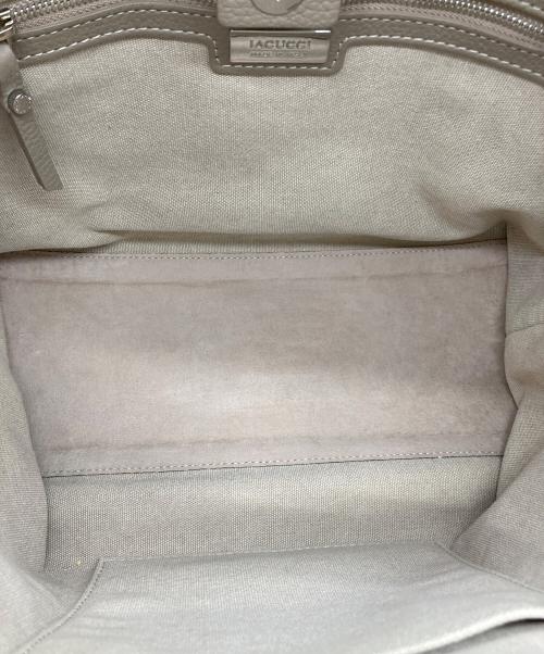 IACUCCI（イアクッチ）IACUCCI (イアクッチ) SORBETTOキャンバスレザートートバッグ ベージュの古着・服飾アイテム