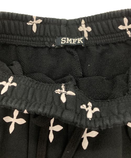 SMFK（エスエムエフケー）SMFK (エスエムエフケー) Compass ブラック ガーデン ワイドレッグ トラック パンツ ブラック サイズ:Sの古着・服飾アイテム
