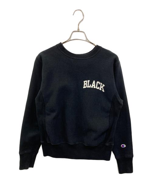Champion REVERSE WEAVE（チャンピオン リバース ウィーブ）Champion REVERSE WEAVE (チャンピオン リバース ウィーブ) バックプリントスウェット ブラック サイズ:Sの古着・服飾アイテム