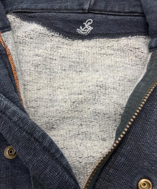 45rpm（45アールピーエム）45rpm (45アールピーエム) インディゴ染めジップアップパーカー ブラック サイズ:Sの古着・服飾アイテム