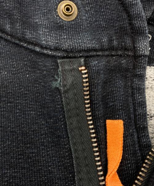 45rpm（45アールピーエム）45rpm (45アールピーエム) インディゴ染めジップアップパーカー ブラック サイズ:Sの古着・服飾アイテム