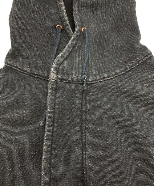 45rpm（45アールピーエム）45rpm (45アールピーエム) インディゴ染めジップアップパーカー ブラック サイズ:Sの古着・服飾アイテム