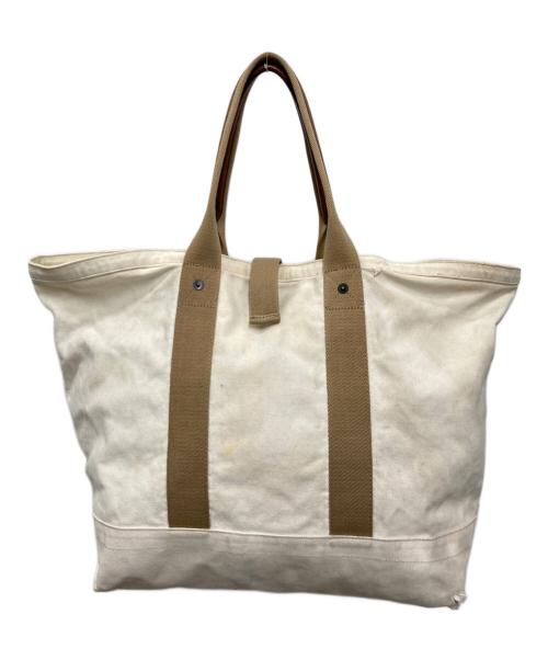 POLO JEANS CO.（ポロジーンズカンパニー）POLO JEANS CO. (ポロジーンズカンパニー) ヴィンテージ加工CANVAS TOTE BAG アイボリーの古着・服飾アイテム