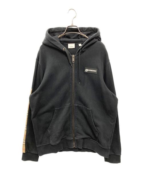 BURBERRY（バーバリー）BURBERRY (バーバリー) LOGOPRINT VINTAGECHECKPANEL ブラック サイズ:Lの古着・服飾アイテム