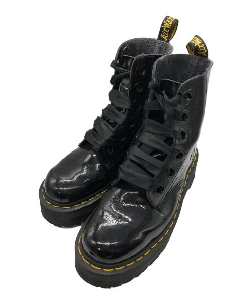 Dr.Martens（ドクターマーチン）Dr.Martens (ドクターマーチン) MOLLY PAINT LAMPER 6ホールブーツ ブラック サイズ:UK5の古着・服飾アイテム