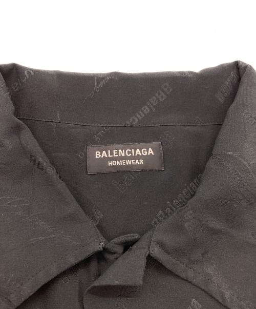 BALENCIAGA（バレンシアガ）BALENCIAGA (バレンシアガ) BBロゴシルクシャツ ブラック サイズ:39の古着・服飾アイテム
