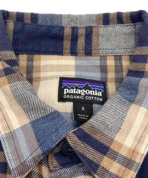 Patagonia（パタゴニア）Patagonia (パタゴニア) フィヨルド フランネル シャツ ブルー×ブラウン サイズ:Sの古着・服飾アイテム