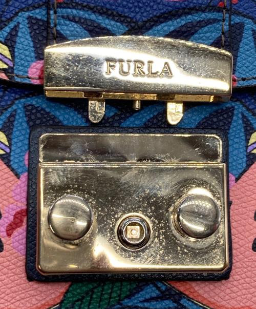FURLA（フルラ）FURLA (フルラ) メトロポリス ショルダーバッグ レッド×ブルーの古着・服飾アイテム