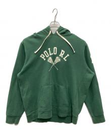 POLO RALPH LAUREN（ポロ・ラルフローレン）の古着「プリントプルオーバーパーカー」｜グリーン