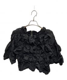 anuke（アンヌーク）の古着「Typewriter Shirring Tops」｜ブラック