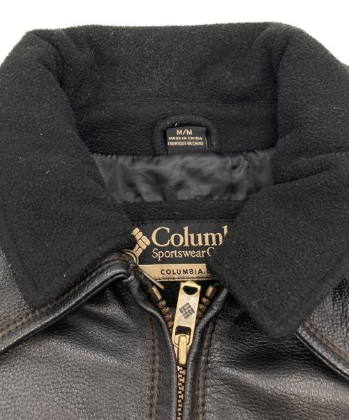 Columbia（コロンビア）Columbia (コロンビア) 【古着】フリースライナー付きシングルレザージャケット ブラック サイズ:Mの古着・服飾アイテム