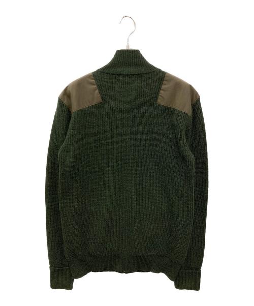 Schott（ショット）Schott (ショット) SCH-LEATHER POCKET COMMAND SWEATER FULL ZIP カーキ サイズ:XLの古着・服飾アイテム