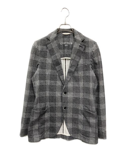 CIRCOLO 1901（チルコロ1901）Circolo 1901 (チルコロ1901) チェック2Bテーラードジャケット グレー サイズ:44の古着・服飾アイテム