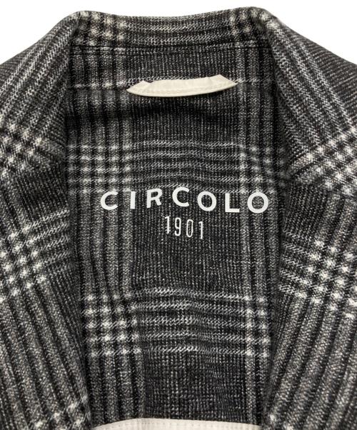 CIRCOLO 1901（チルコロ1901）Circolo 1901 (チルコロ1901) チェック2Bテーラードジャケット グレー サイズ:44の古着・服飾アイテム