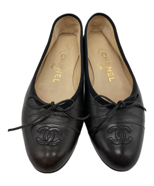 CHANEL（シャネル）CHANEL (シャネル) ココマークトゥパンプス ブラック サイズ:35の古着・服飾アイテム