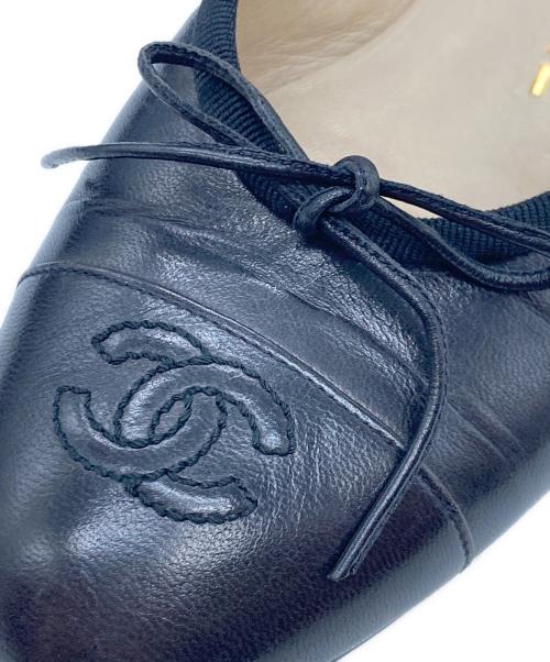 CHANEL（シャネル）CHANEL (シャネル) ココマークトゥパンプス ブラック サイズ:35の古着・服飾アイテム