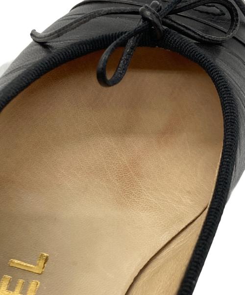 CHANEL（シャネル）CHANEL (シャネル) ココマークトゥパンプス ブラック サイズ:35の古着・服飾アイテム