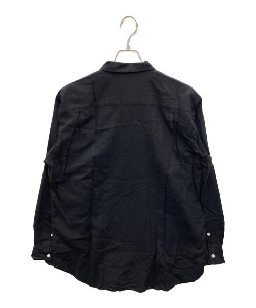 PAPAS（パパス）PAPAS (パパス) オープンカラーシャツ ブラック サイズ:Mの古着・服飾アイテム