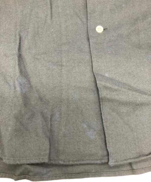 PAPAS（パパス）PAPAS (パパス) オープンカラーシャツ ブラック サイズ:Mの古着・服飾アイテム