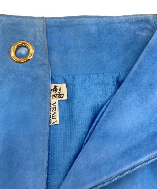 HERMES（エルメス）HERMES (エルメス) 【古着】スウェードスカート ブルー サイズ:36の古着・服飾アイテム