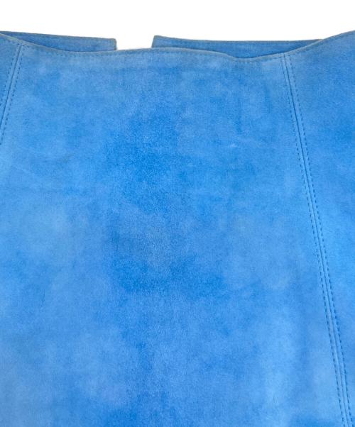 HERMES（エルメス）HERMES (エルメス) 【古着】スウェードスカート ブルー サイズ:36の古着・服飾アイテム