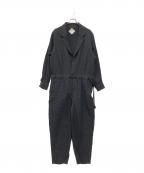 ETHOSENSエトセンス）の古着「ワッフルジャンプスーツ」｜ネイビー