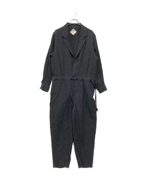 ETHOSENS（エトセンス）ETHOSENS (エトセンス) ワッフルジャンプスーツ ネイビー サイズ:記載なしの古着・服飾アイテム