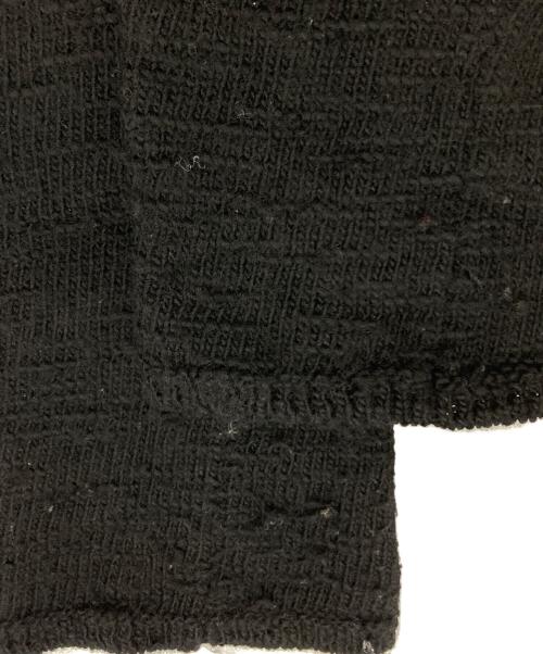 BLACK COMME des GARCONS（ブラックコムデギャルソン）BLACK COMME des GARCONS (ブラックコムデギャルソン) ダメージ加工ウールニット ブラック サイズ:Lの古着・服飾アイテム