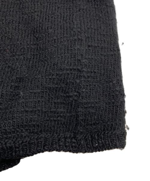 BLACK COMME des GARCONS（ブラックコムデギャルソン）BLACK COMME des GARCONS (ブラックコムデギャルソン) ダメージ加工ウールニット ブラック サイズ:Lの古着・服飾アイテム