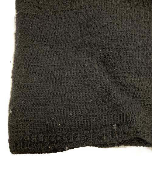 BLACK COMME des GARCONS（ブラックコムデギャルソン）BLACK COMME des GARCONS (ブラックコムデギャルソン) ダメージ加工ウールニット ブラック サイズ:Lの古着・服飾アイテム