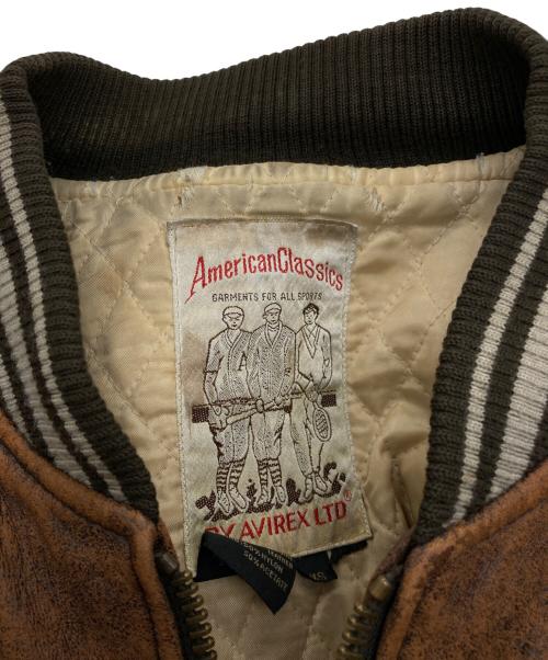 AVIREX（アヴィレックス）AVIREX (アヴィレックス) ［古着］AVIREX スタジャン ブラウン サイズ:XSの古着・服飾アイテム