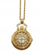 MIKIMOTOミキモト）の古着「ペンダントウォッチネックレス」｜ゴールド