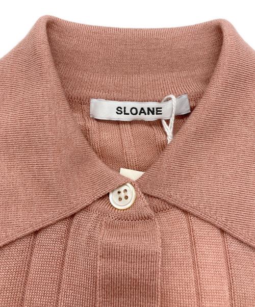 SLOANE（スローン）SLOANE (スローン) 18Gワイドリブ エクストラファインメリノウール×シルク カーディガン ピンク サイズ:1 未使用品の古着・服飾アイテム
