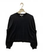 SLOANEスローン）の古着「14G天竺 エクストラファインメリノウール ショート丈 クルーネック」｜ネイビー