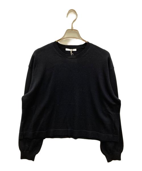 SLOANE（スローン）SLOANE (スローン) 14G天竺 エクストラファインメリノウール ショート丈 クルーネック ネイビー サイズ:SIZE 3の古着・服飾アイテム