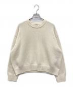 SLOANEスローン）の古着「5G ジーロンラム×カシミヤ ショート丈クルーネック」｜アイボリー