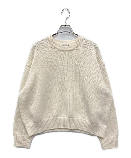 SLOANE（スローン）SLOANE (スローン) 5G ジーロンラム×カシミヤ ショート丈クルーネック アイボリー サイズ:2の古着・服飾アイテム