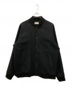 ATONエイトン）の古着「SUPER 160S LETTERMAN JACKET」｜ブラック