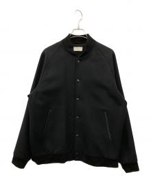 ATON（エイトン）の古着「SUPER 160S LETTERMAN JACKET」｜ブラック