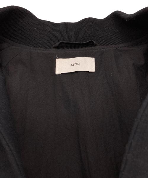 ATON（エイトン）ATON (エイトン) SUPER 160S LETTERMAN JACKET ブラック サイズ:4の古着・服飾アイテム