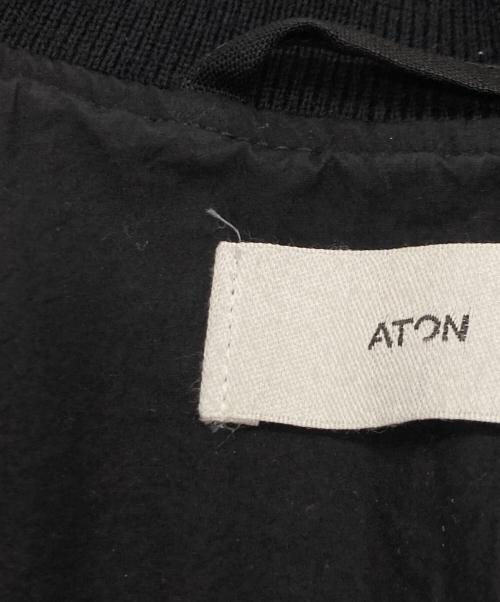 ATON（エイトン）ATON (エイトン) SUPER 160S LETTERMAN JACKET ブラック サイズ:4の古着・服飾アイテム