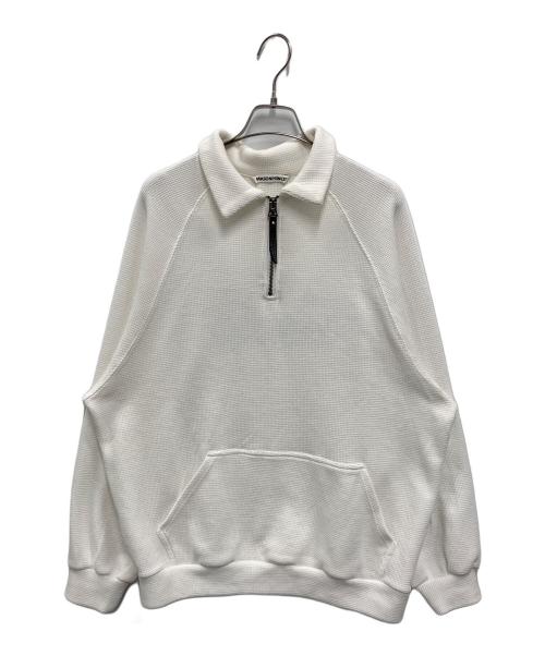 masonprince（メゾンプリンス）MASONPRINCE (メゾンプリンス) ハッフルハーフジップスウェット ホワイト サイズ:1の古着・服飾アイテム