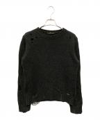 DIESELディーゼル）の古着「アルパカ混ダメージニット」｜グレー