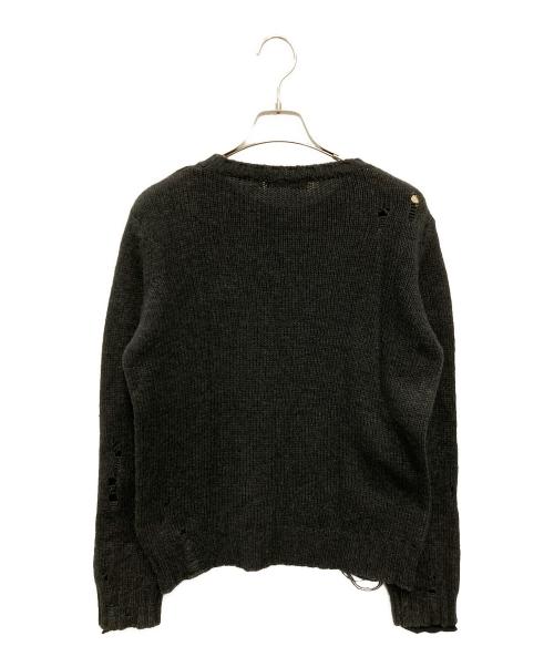 DIESEL（ディーゼル）DIESEL (ディーゼル) アルパカ混ダメージニット グレー サイズ:FREEの古着・服飾アイテム